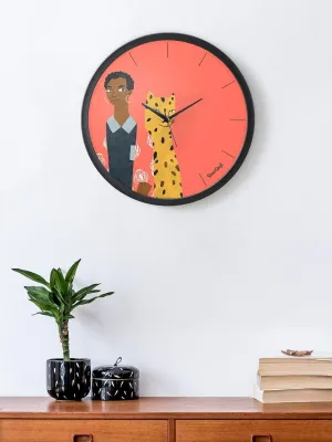 Leopard Adventure Multicolor Wall Clock 