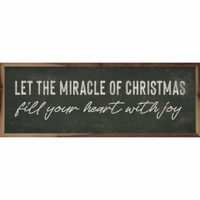 Let The Miracle Of Christmas White Wood Framed Print 