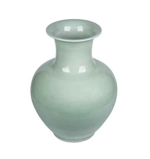 Lion Mouth Porcelain Mint Celadon Jar