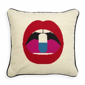 Lips Full Dose Throw Pillow 