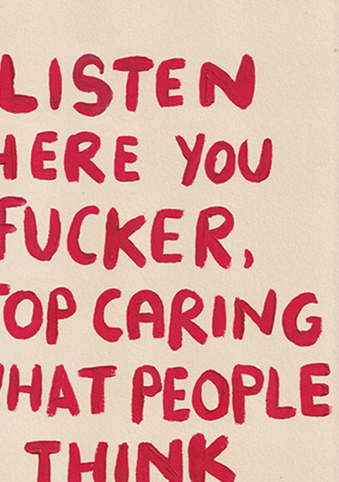 Listen Here You Fucker Art Print