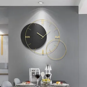 Long state Balck minimalist wall clock 