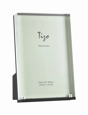 Lucite - Acrylic Frame Black 4" Back 