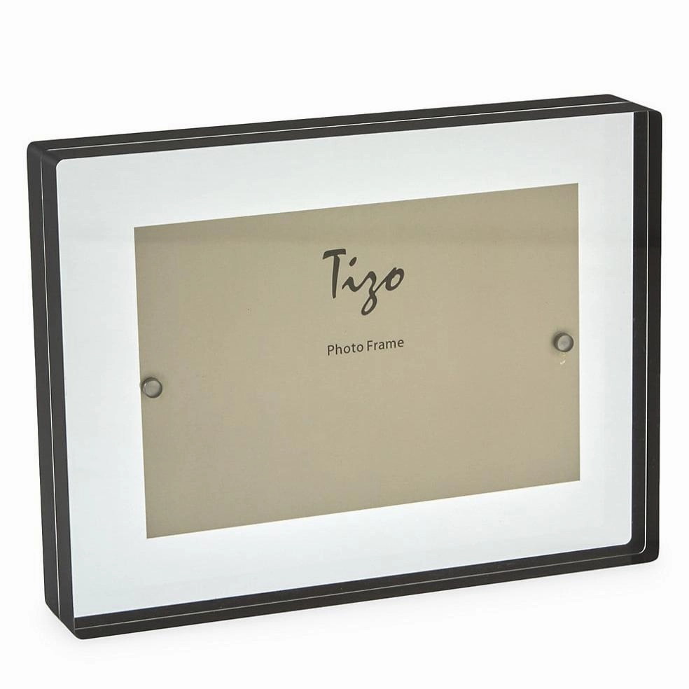 Lucite - Acrylic Frame Black Border 5" Block 