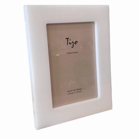 Lucite - Acrylic Frame White Border 4" Trim 