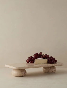 Lusine Rectangular Marble Serving Stand 
