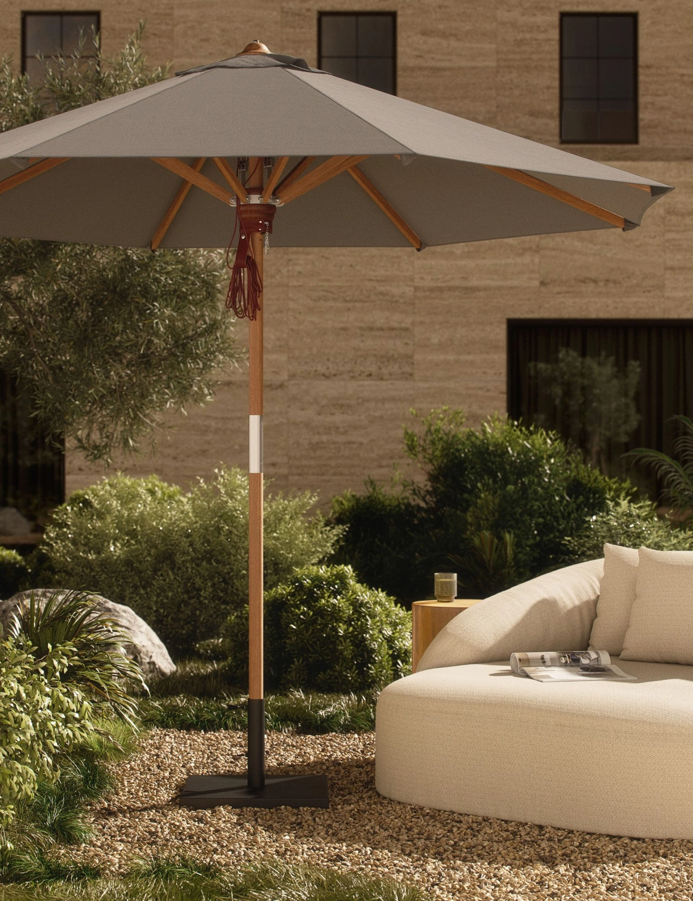 Luzita 9'10" Round Outdoor Umbrella