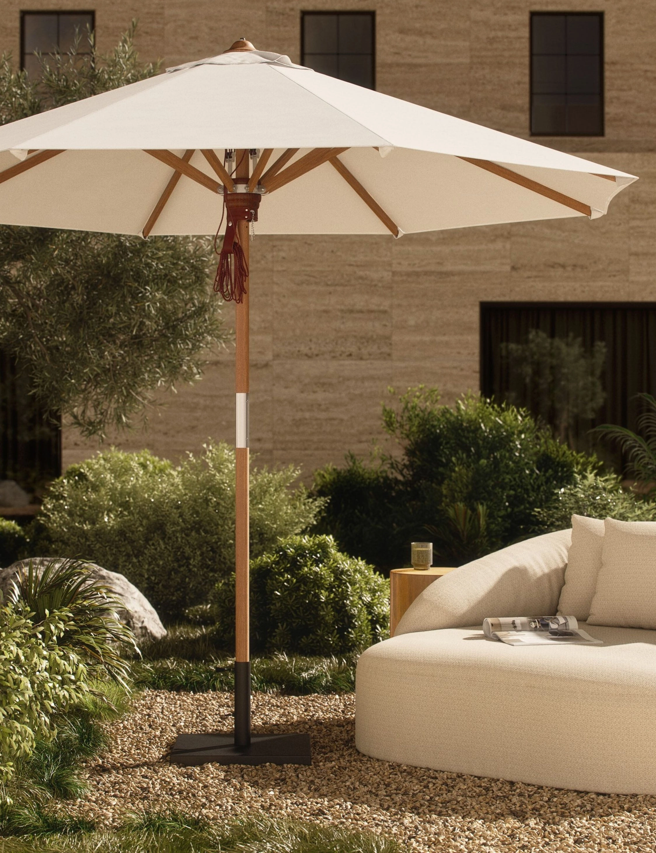 Luzita 9'10" Round Outdoor Umbrella