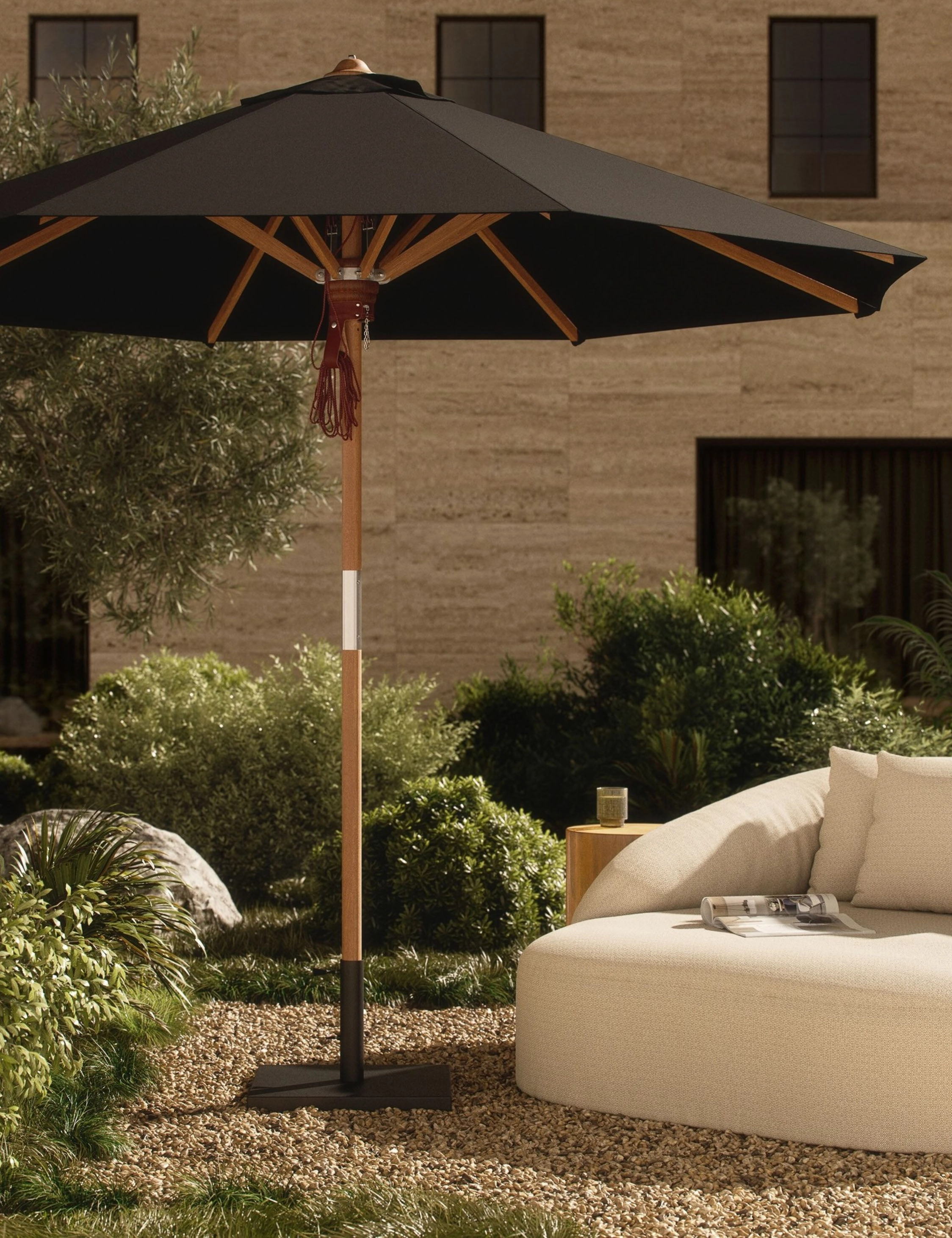 Luzita 9'10" Round Outdoor Umbrella