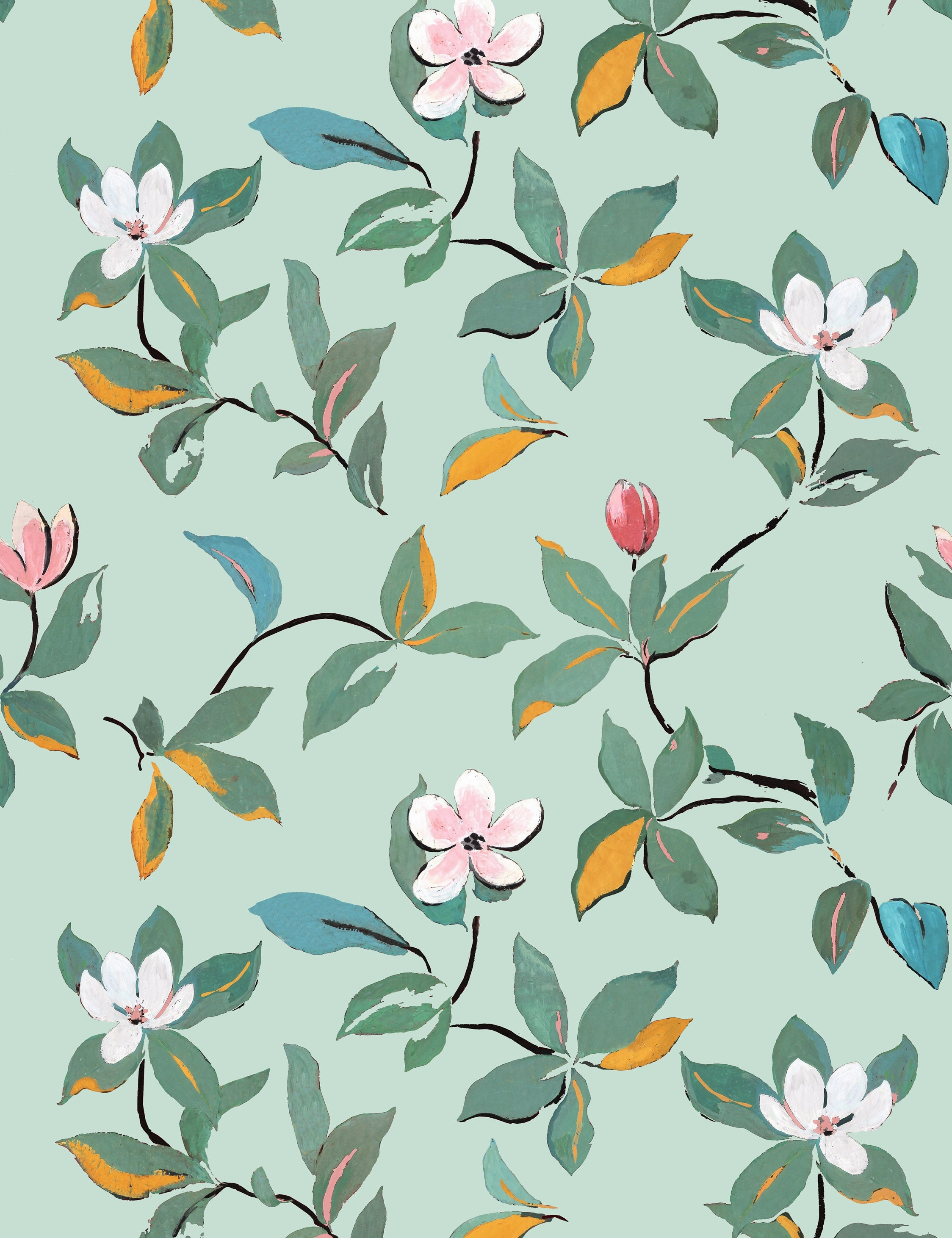 Magnolias Wallpaper by Paule Marrot
