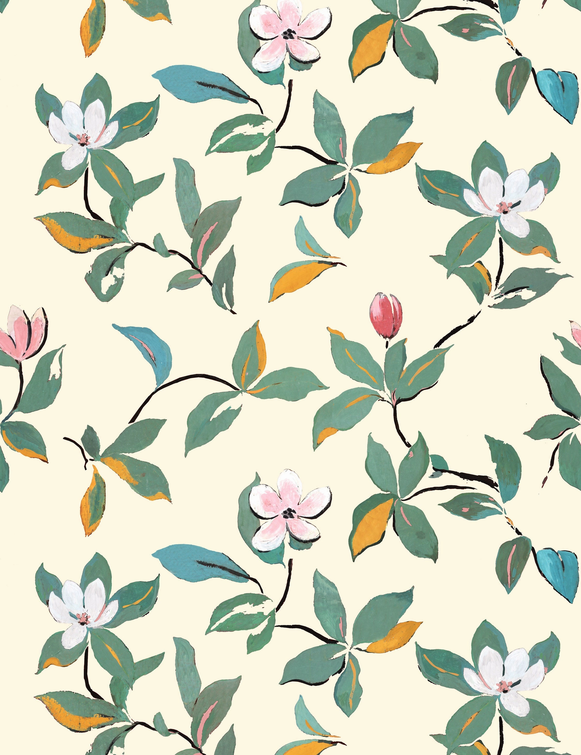 Magnolias Wallpaper by Paule Marrot