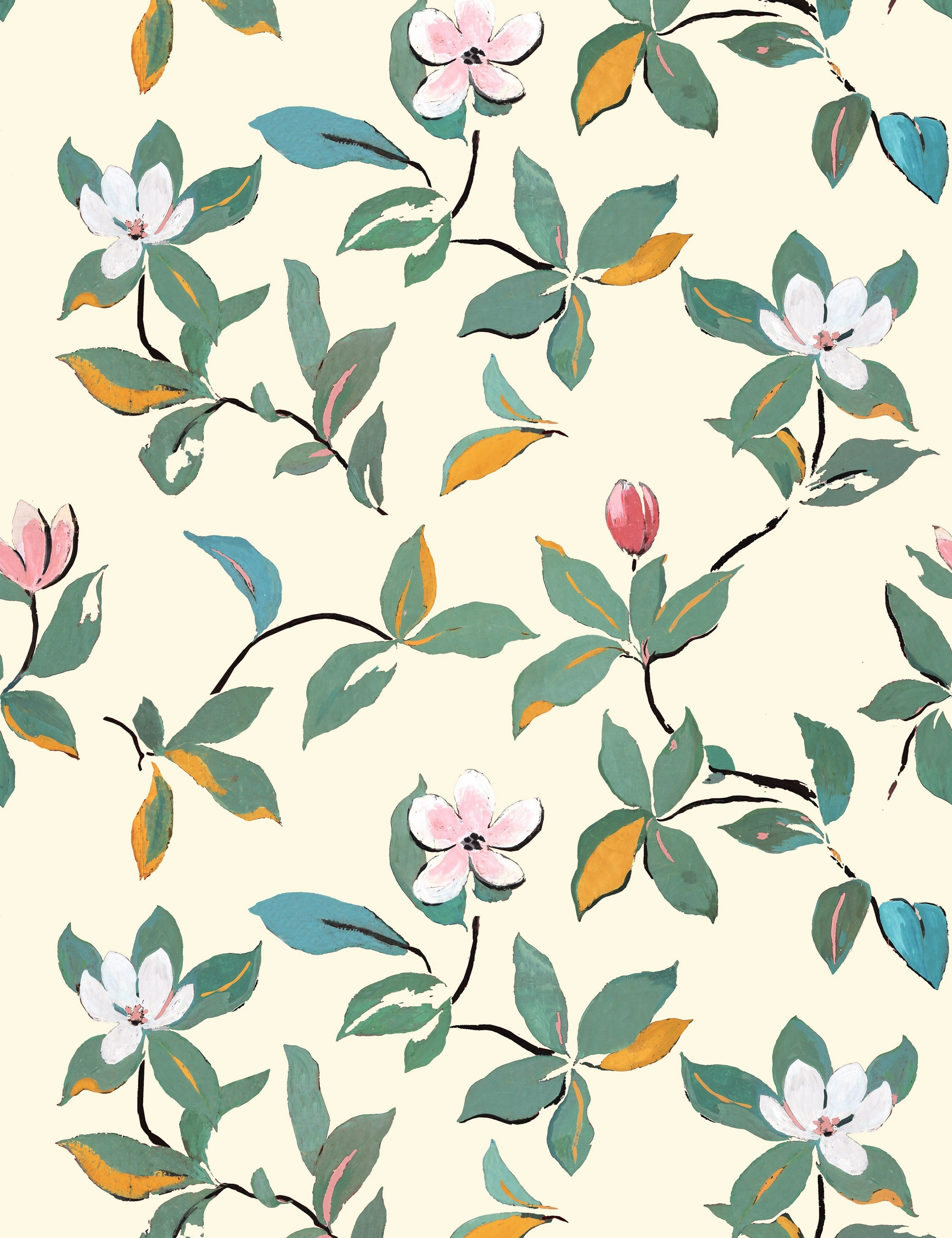 Magnolias Wallpaper by Paule Marrot