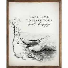Make Your Soul Happy Wood Framed Print 