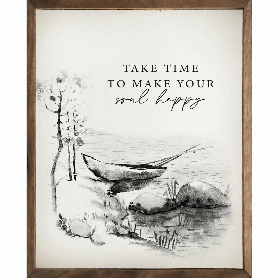 Make Your Soul Happy Wood Framed Print 