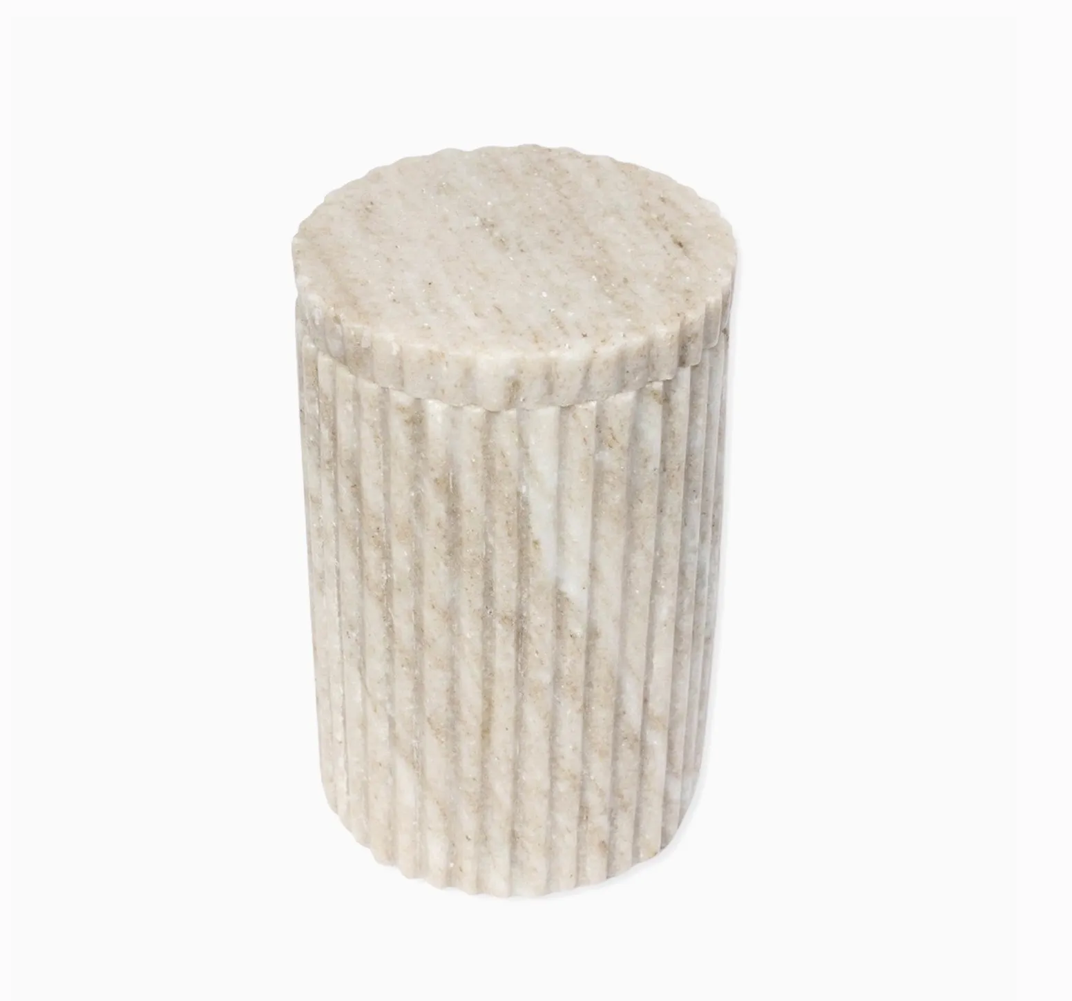 Marble Canister with Grooving 