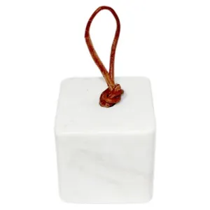 Marble Door Stop with Leather Handle 