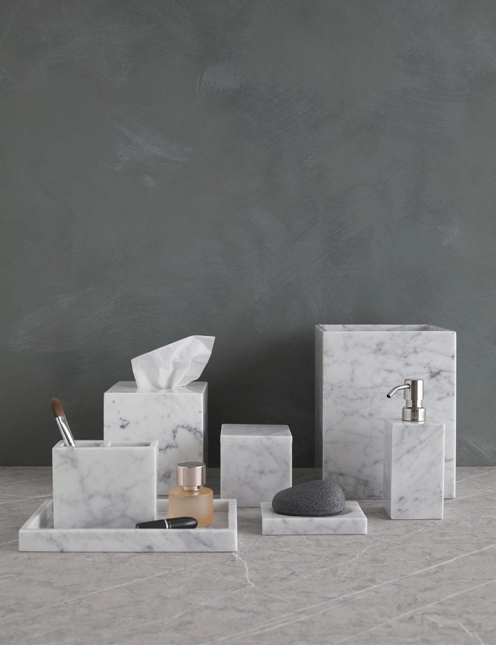 Marmol Marble Bath Accessories by Kassatex