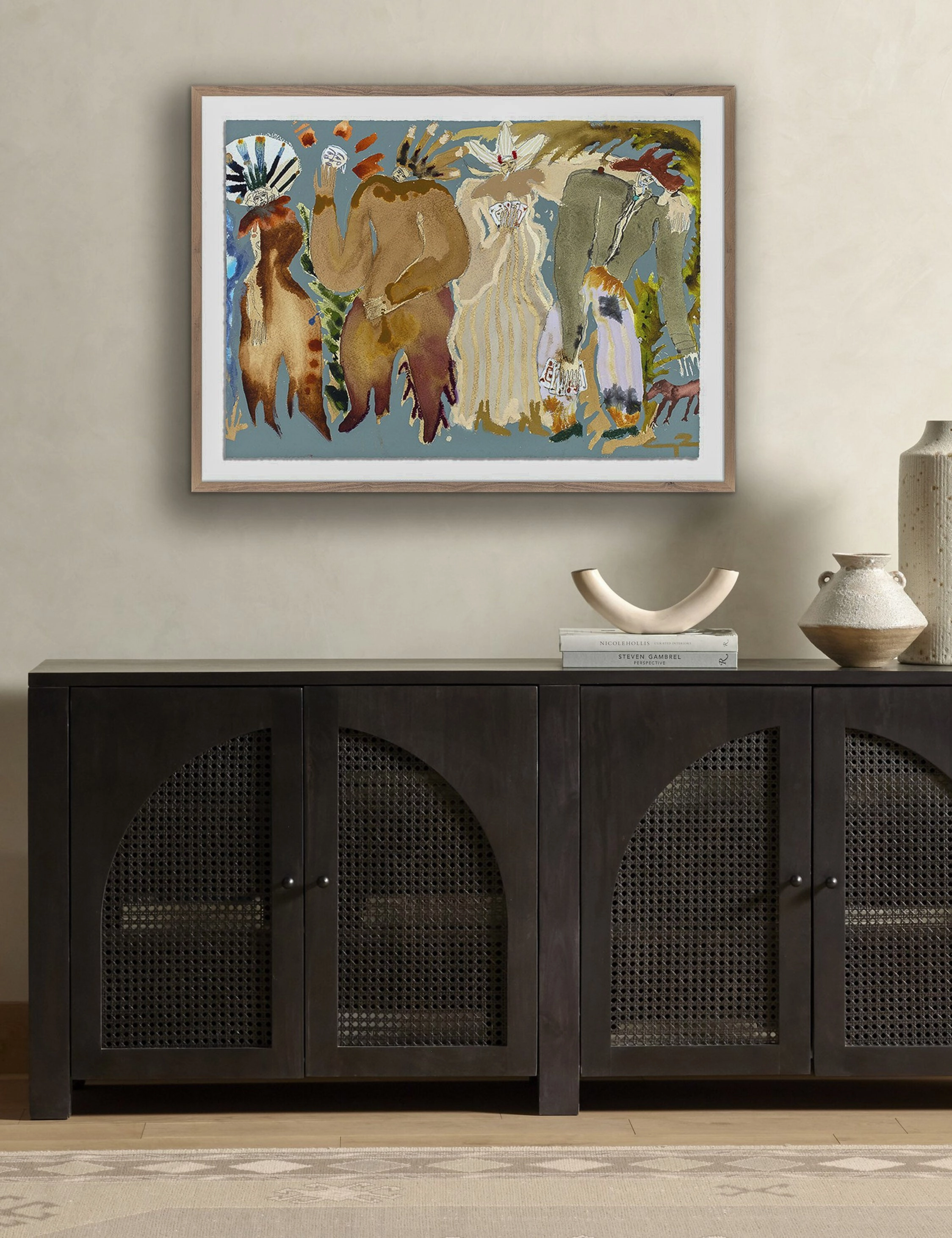 Masked (in Blue) Wall Art by Caroline Pinney 