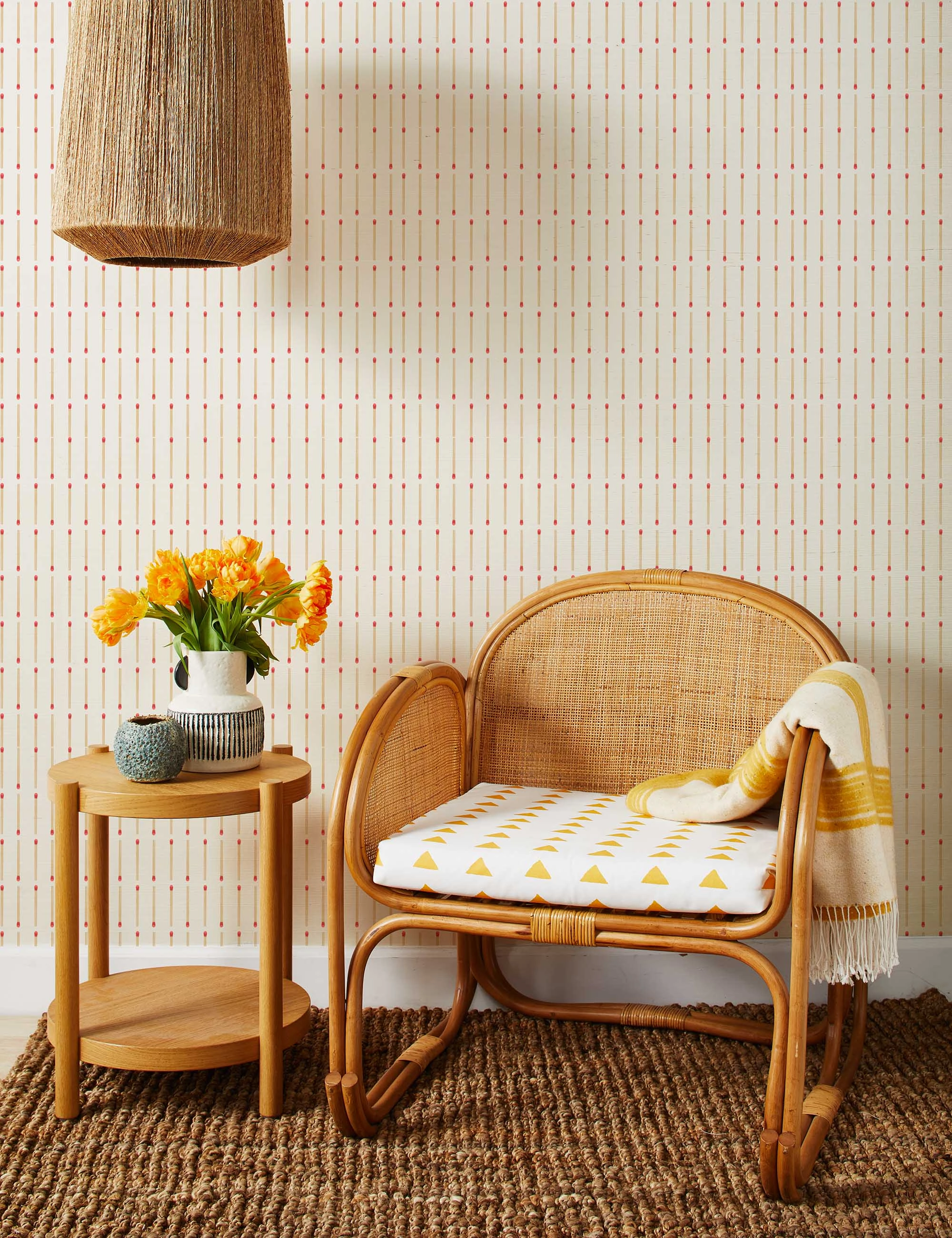 Matchstick Grasscloth Wallpaper