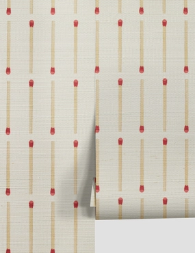 Matchstick Grasscloth Wallpaper 