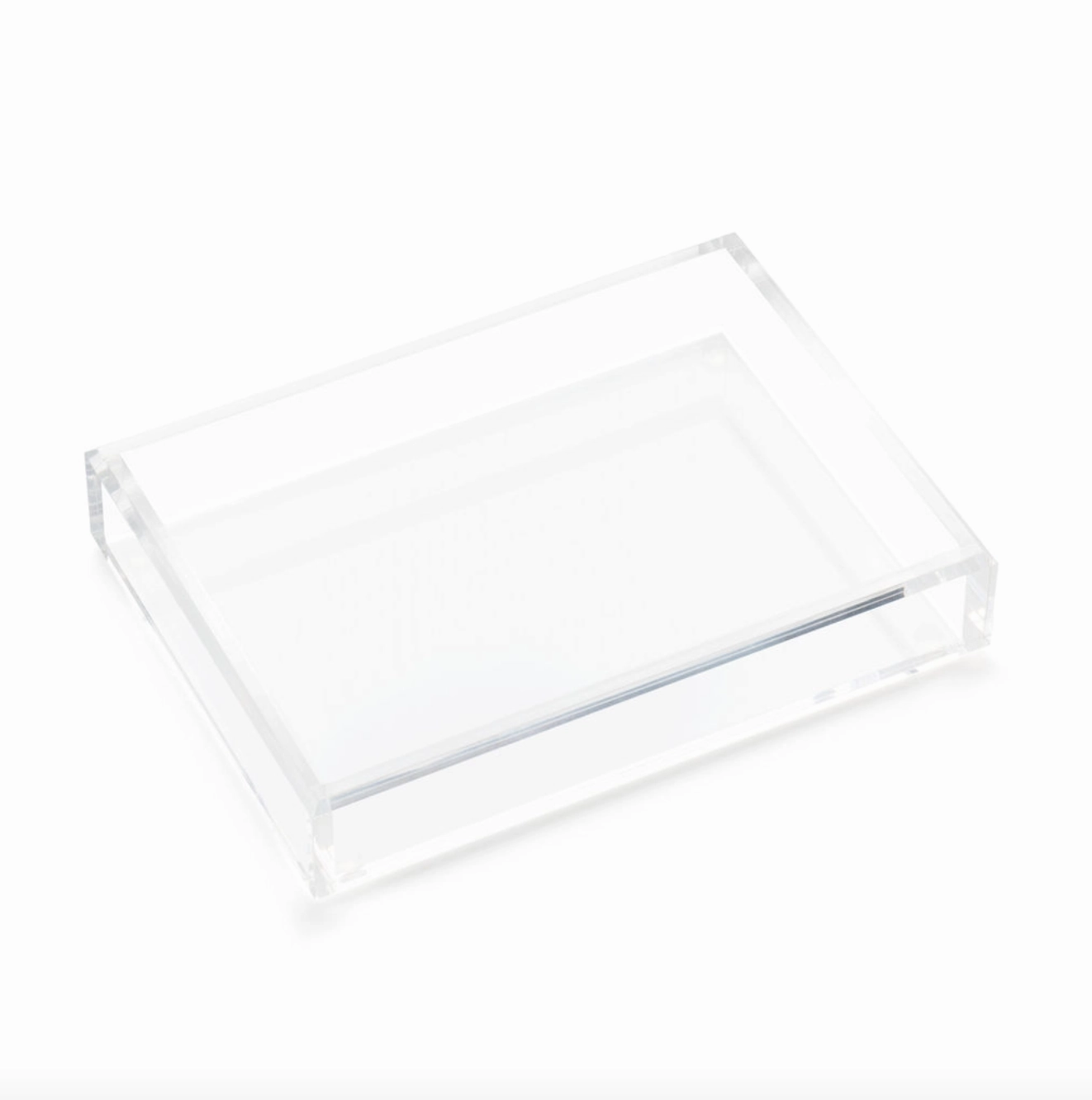 Medium Acrylic Tray in Ice Grey 