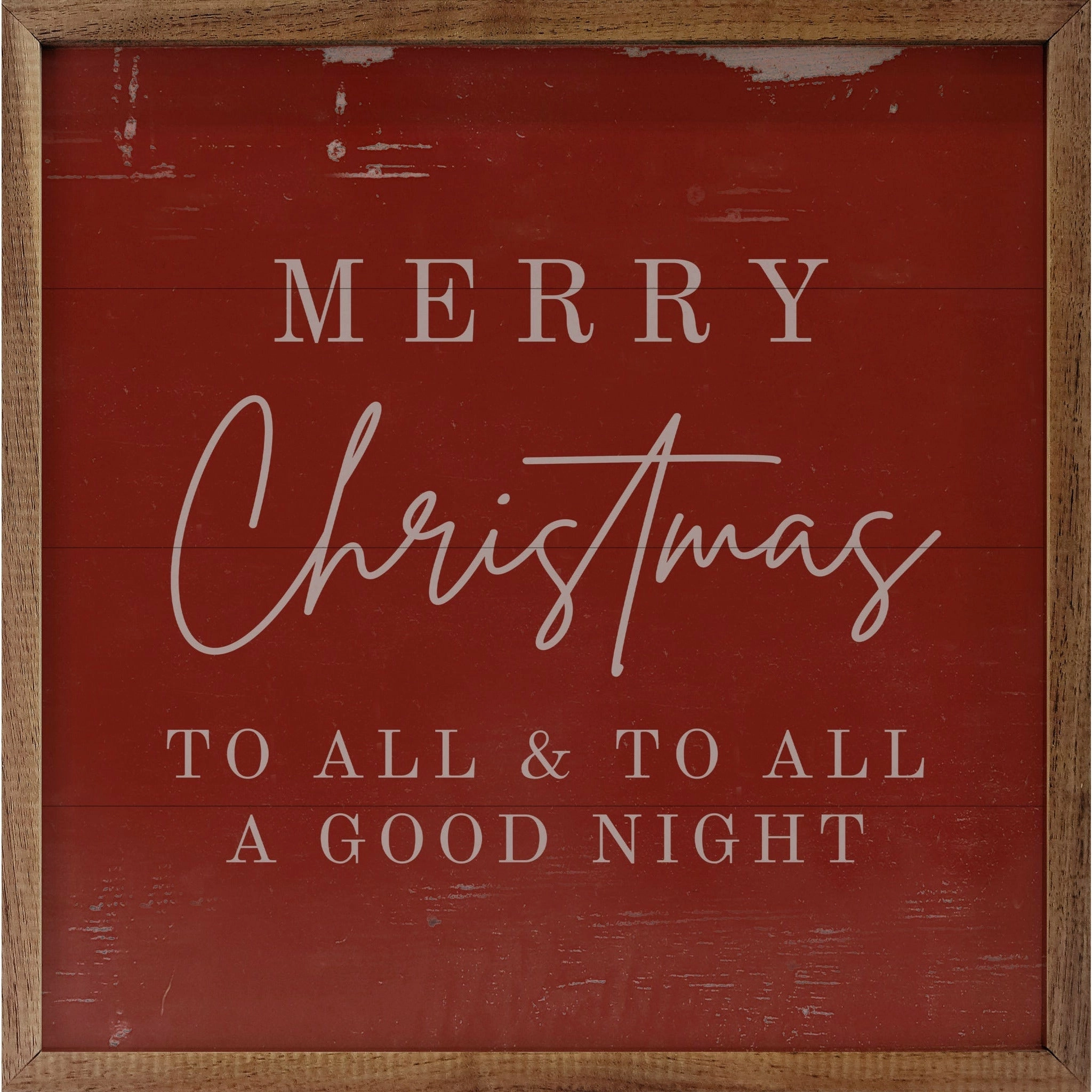 Merry Christmas To All Wood Framed Print