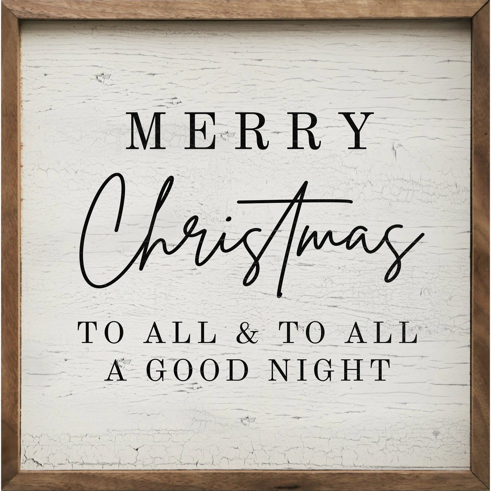 Merry Christmas To All Wood Framed Print