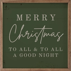 Merry Christmas To All Wood Framed Print 