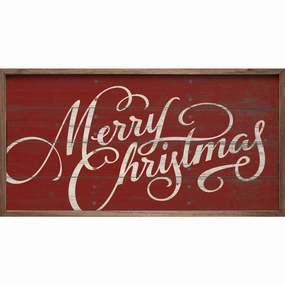 Merry Christmas Wood Framed Print 