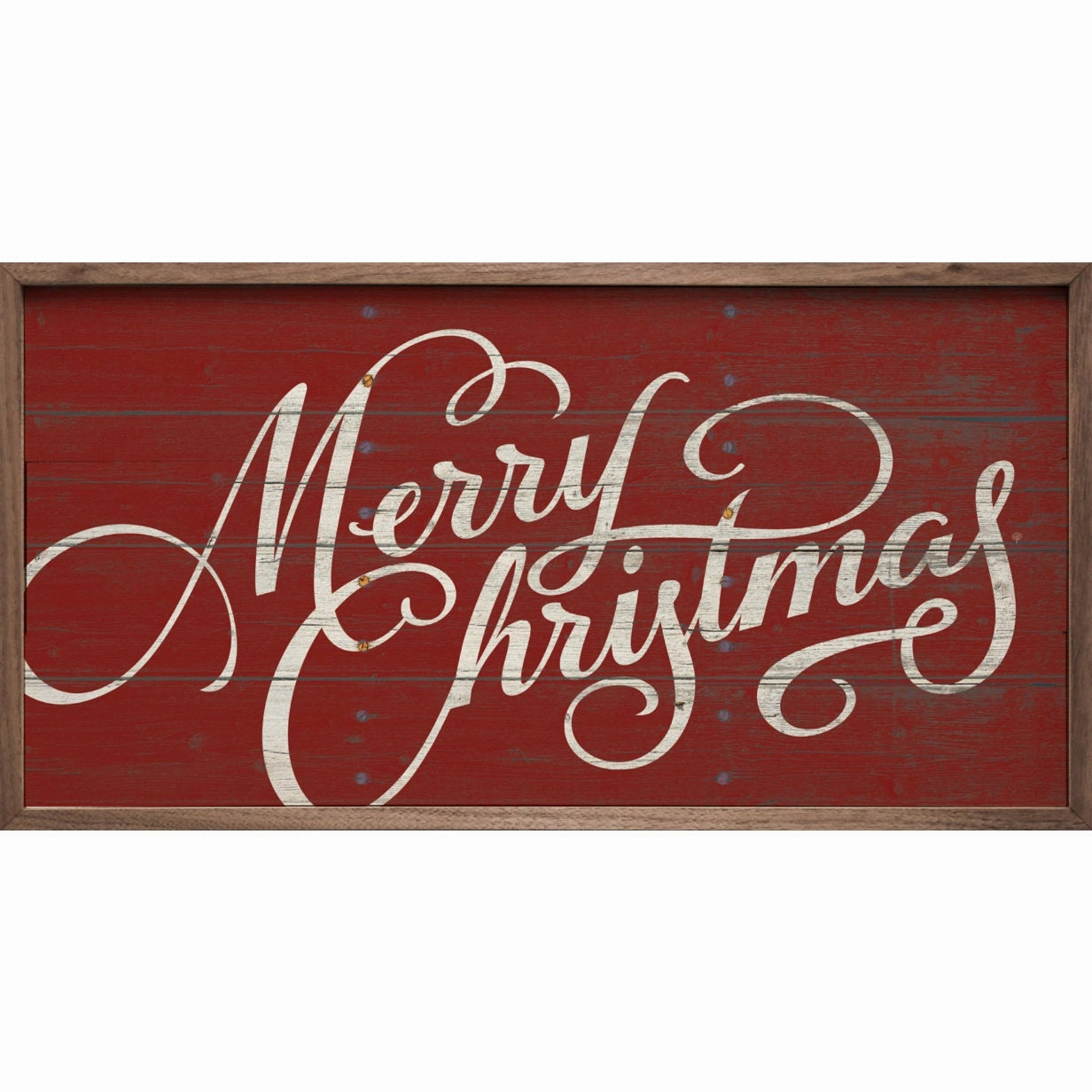 Merry Christmas Wood Framed Print 