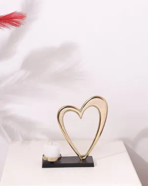 Metal Photo Frame Heart Shape For Table Showpiece 