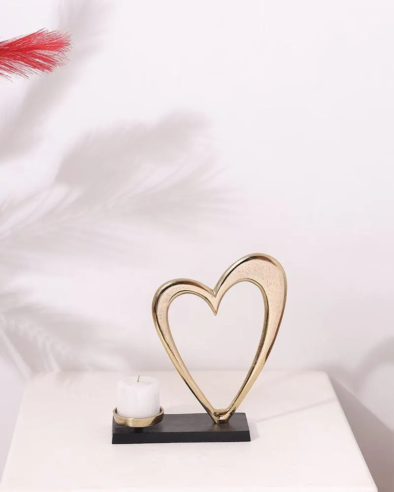 Metal Photo Frame Heart Shape For Table Showpiece 