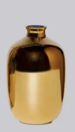 Metallic Gold Porcelain Mini Vase
