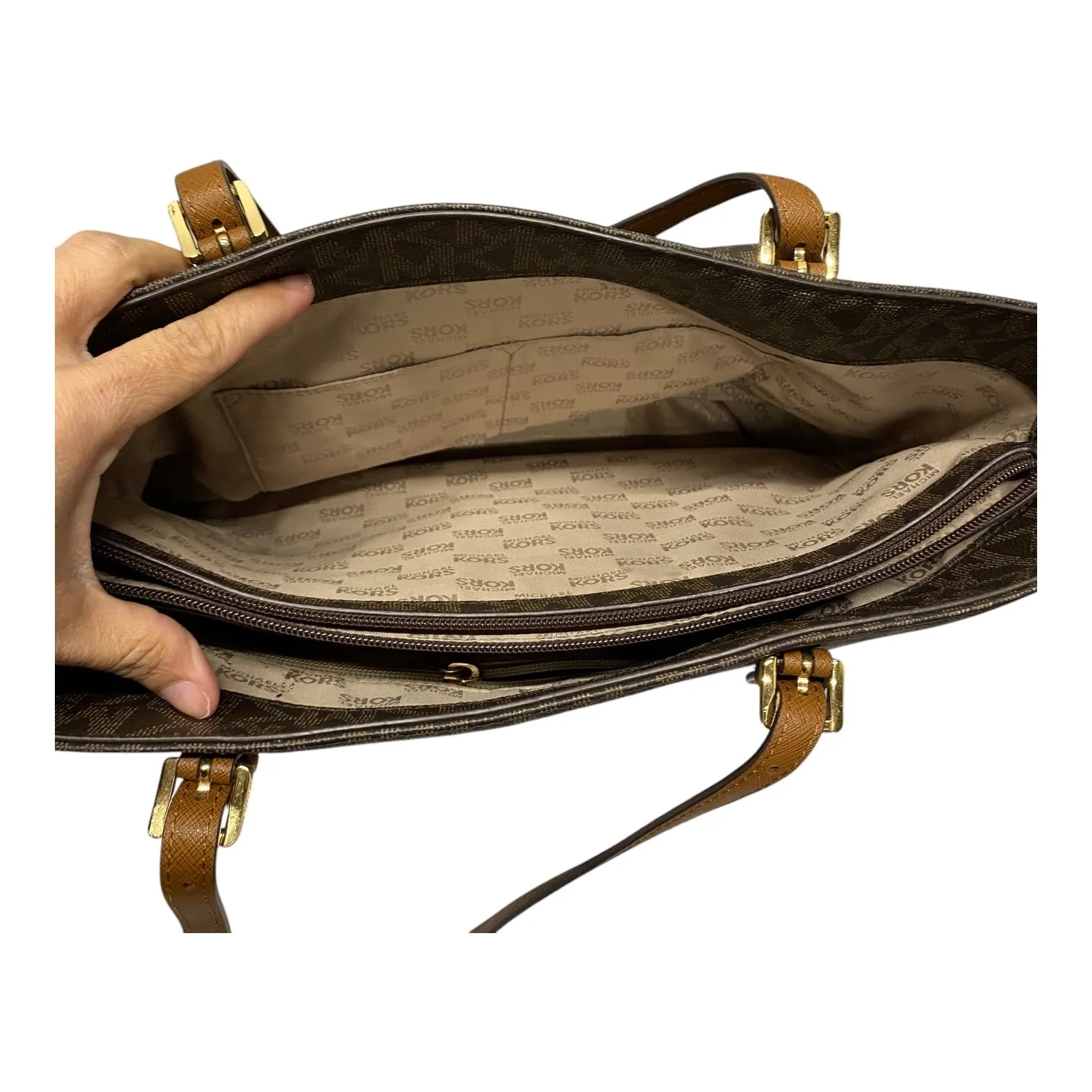 Michael Kors Bags Handbag Designer By Michael Kors In Brown, Size:Large