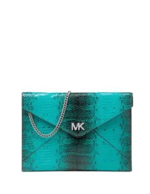 Michael Michael Kors Barbara Medium Snakeskin Envelope Clutch Michael Kors Bags