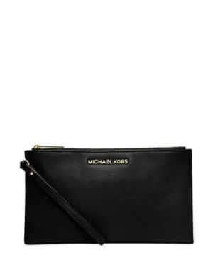 Michael Michael Kors Bedford Large Pebbled Leather Zip Top Clutch Michael Kors Bags