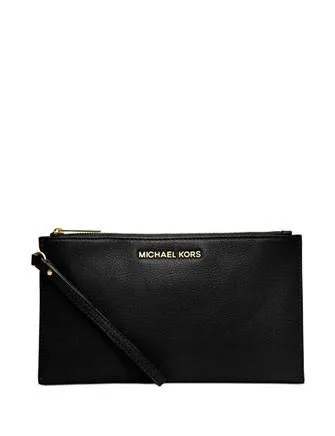 Michael Michael Kors Bedford Large Pebbled Leather Zip Top Clutch Michael Kors Bags