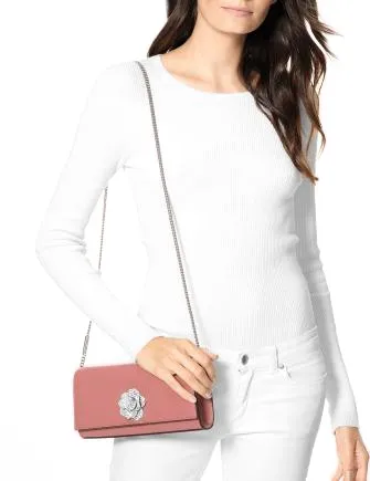 Michael Michael Kors Bellamie Polished Leather Clutch Michael Kors Bags