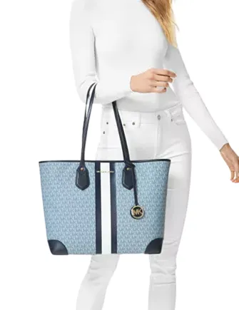 Michael Michael Kors Eva Large Logo Stripe Tote Bag Michael Kors Bags