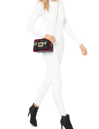 Michael Michael Kors Hayden Medium Leather Pocket Messenger Michael Kors Bags