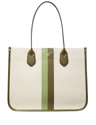 Michael Michael Kors Heidi Large Stripe Canvas Tote Bag Michael Kors Bags