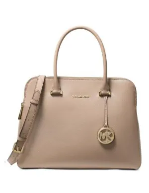Michael Michael Kors Houston Double Zip Crossgrain Leather Satchel Michael Kors Bags