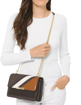 Michael Michael Kors Jade Large Signature Gusset Shoulder Bag Michael Kors Bags