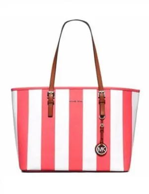 Michael Michael Kors Jet Set Travel Stripe Medium Travel Tote Michael Kors Bags
