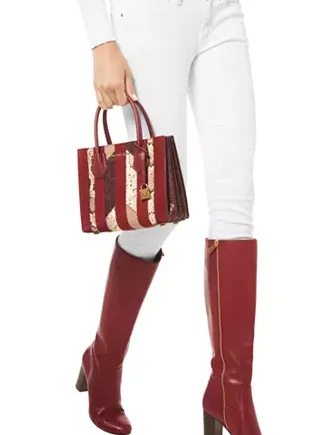 Michael Michael Kors Mercer Medium Accordion Leather Messenger Michael Kors Bags