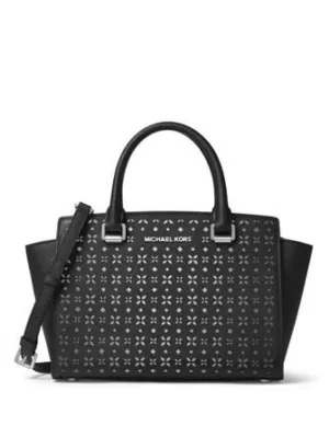 Michael Michael Kors Perforated Floral Medium Selma Satchel Michael Kors Bags