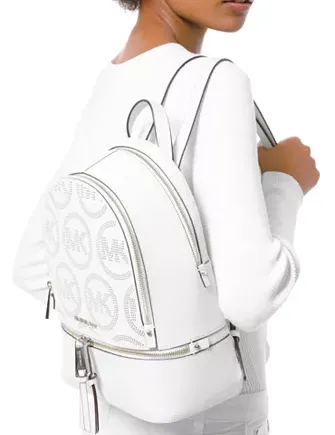 Michael Michael Kors Rhea Zip Small Leather Backpack Michael Kors Bags