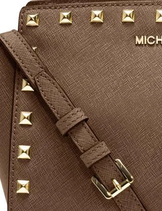 Michael Michael Kors Selma Medium Studded Saffiano Messenger Michael Kors Bags