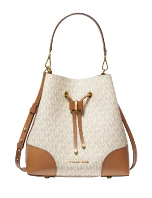 Michael Michael Kors Signature Mercer Gallery Convertible Bucket Leather Shoulder Bag Michael Kors Bags