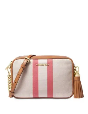 Michael Michael Kors Signature Striped Medium Camera Bag Michael Kors Bags